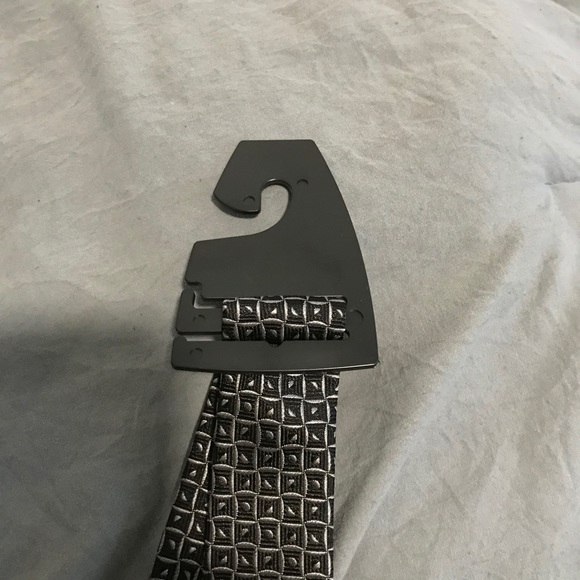 Versace Black/Grey Silk Tie - Picture 5 of 5